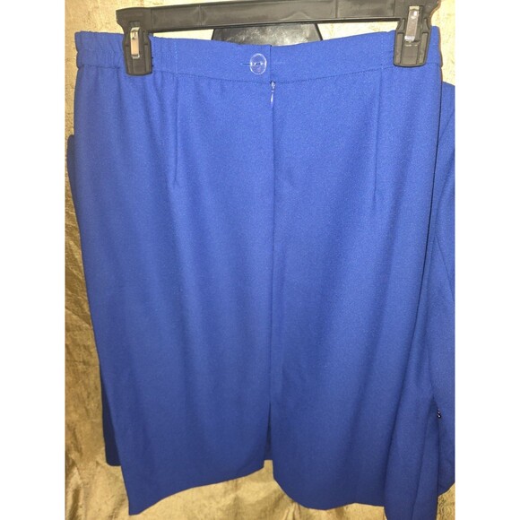 Vintage 80s 90s Che Studio by Kathy Che Women’s 14 Royal Blue Skirt Suit... - Picture 10 of 12